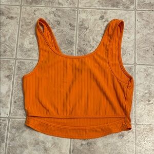 Orange Cutout Women’s Tank Top